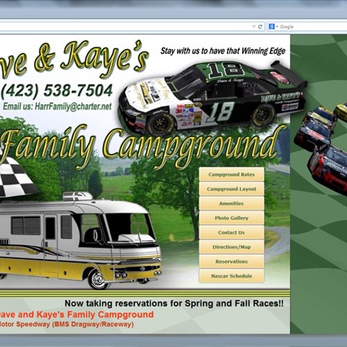 Extensive graphics.
http://davesfamilycamping.net