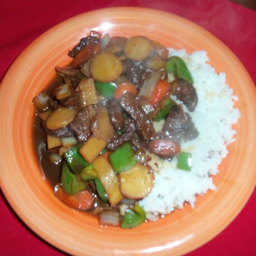 Teriyaki Beef with Steamed Rice