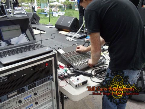 Side stage monitor mixes are available