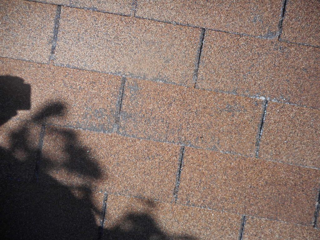 Heavy Granuals missing noted on roof