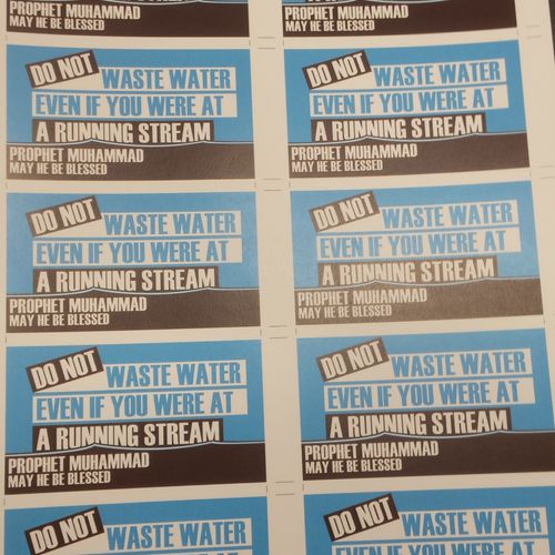 Cards made in illustrator to be attached to water 