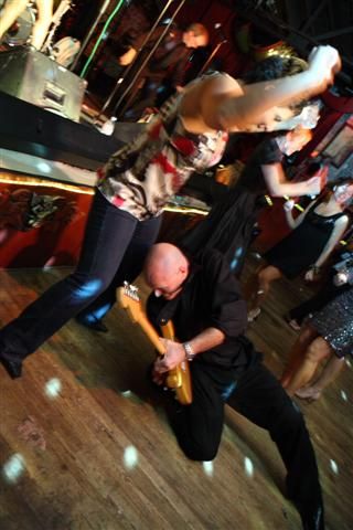 Tony playing on the dance floor!