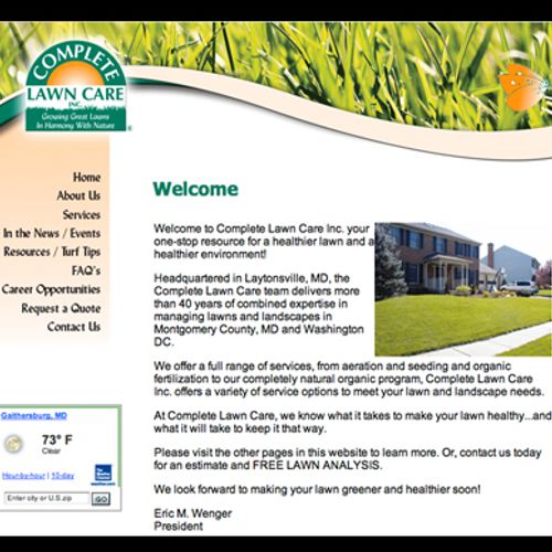 Complete Lawn Care website