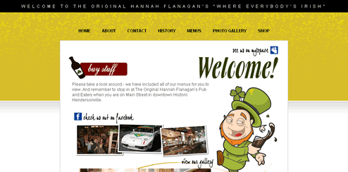Lucky Irish Pub! New Site Design for the Original 