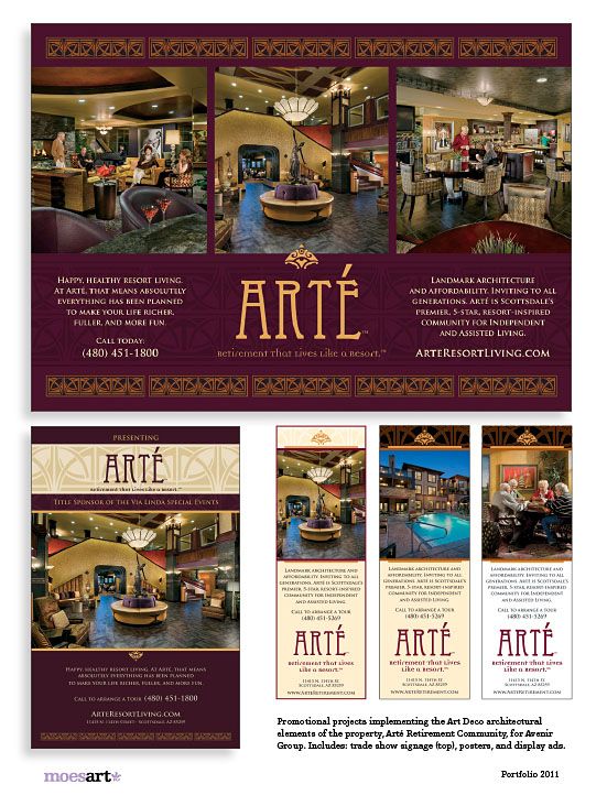 Arte Retirement Community Promotional Pieces