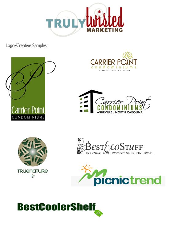 TrulyTwisted Marketing Logo Samples - We can do TH