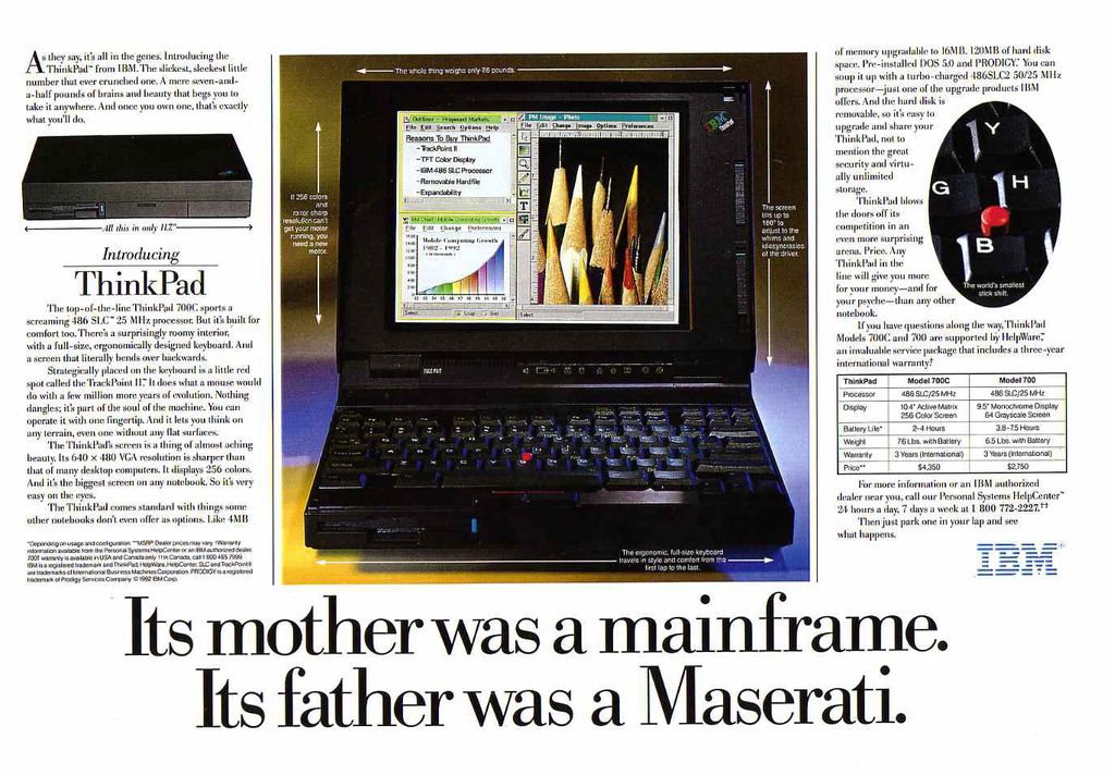 Ad for IBM Thinkpad