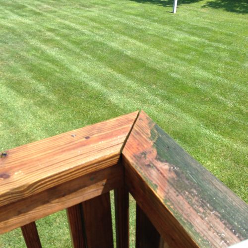 before and after deck rails