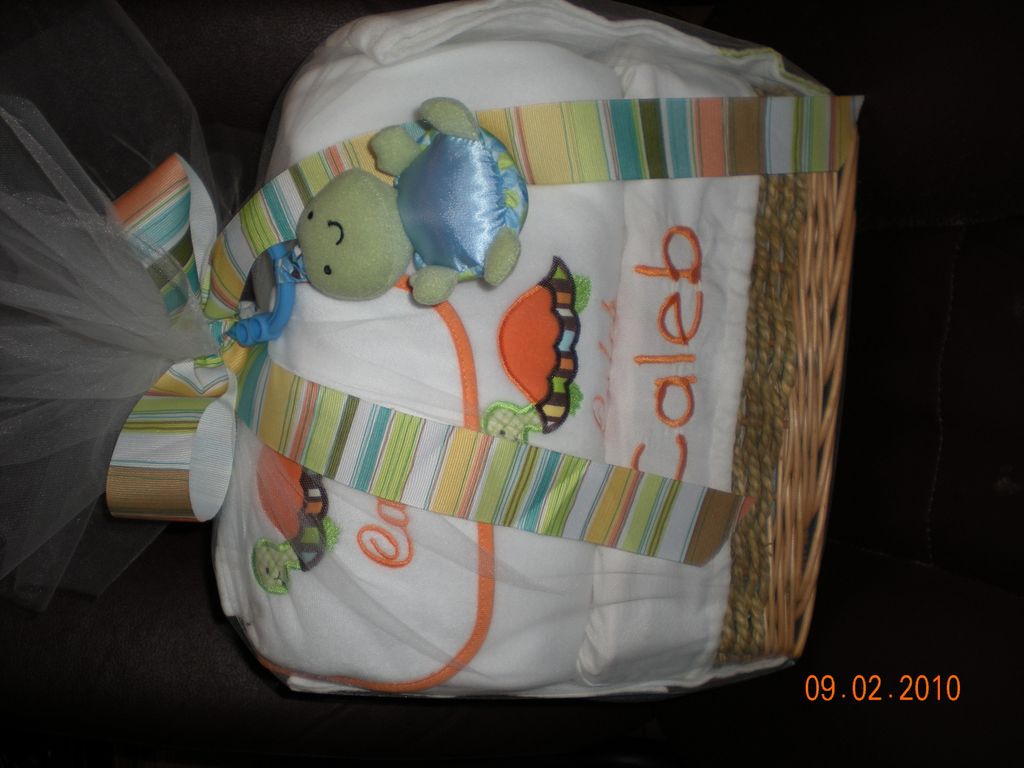 Basket - $125.00 filled with personalized items.