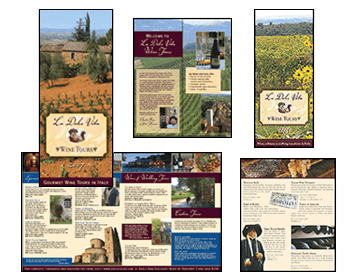 Brochure design for La Dolce Vita Wine Tours. We a