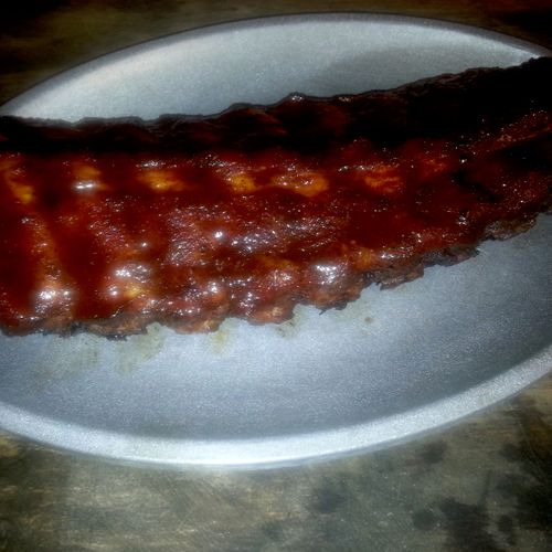 baby back ribs - all our meats are smoked in house