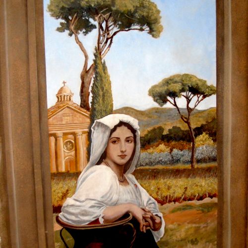 Italian girl mural