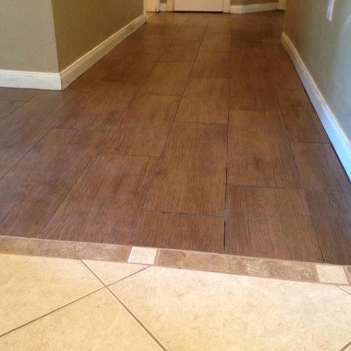 Faux Wood Tile and Ceramic Tile Installation