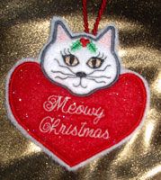 Meowy Christmas - an adorable Christmas ornament f