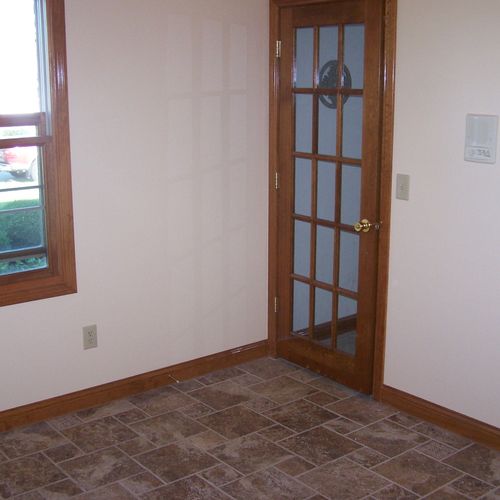 Tile Floor & French door