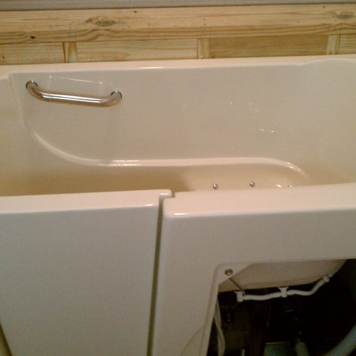 installed a walk-in tub