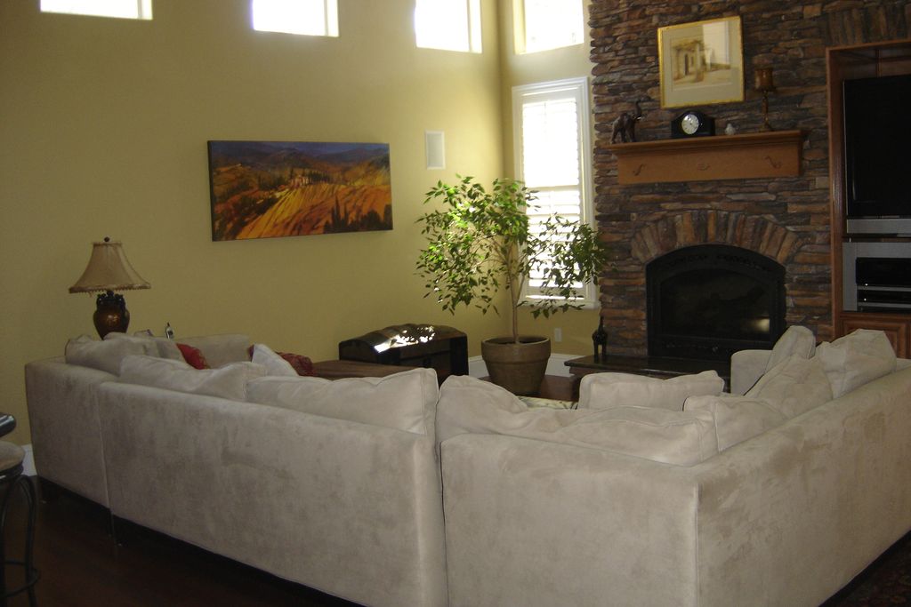 Family Room Before - sectional blocked the access 