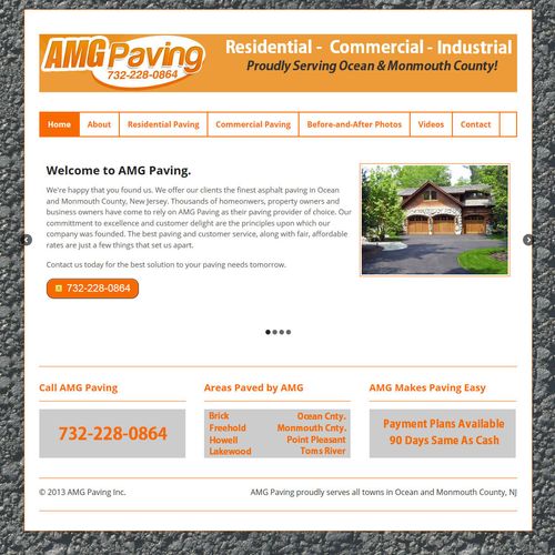 New website for residential paving company.