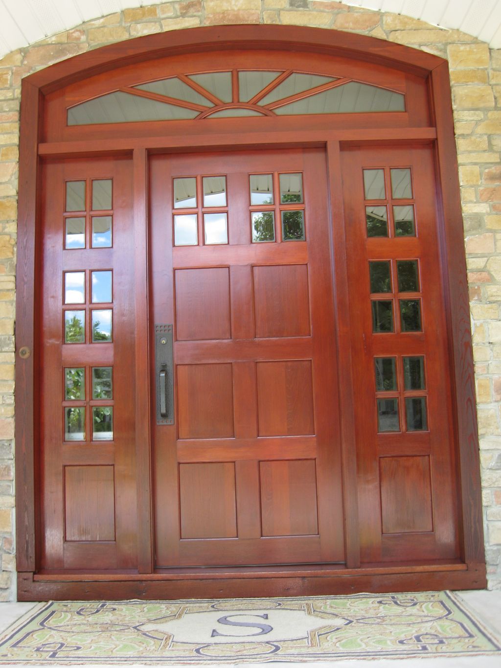 Front door after re-staining