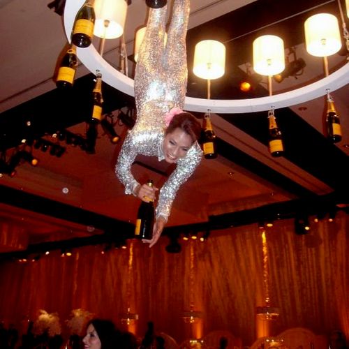 Hanging Champagne Chandelier