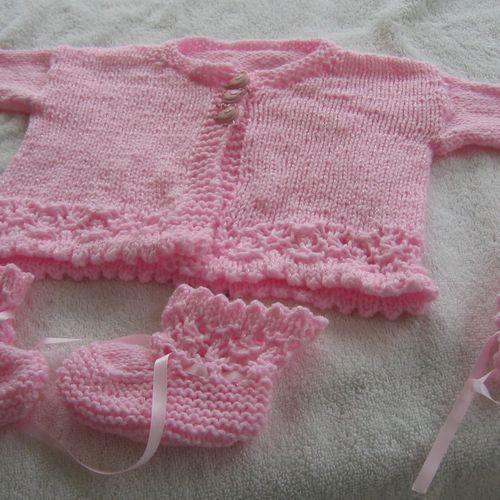 Baby will be pretty in pink with this beautiful ha