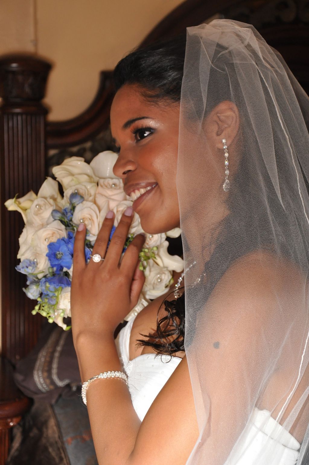 Beautiful bride lisa about to get married