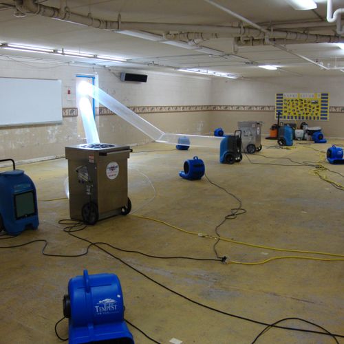 Commercial water damage pipe burst in Bethesda, MD