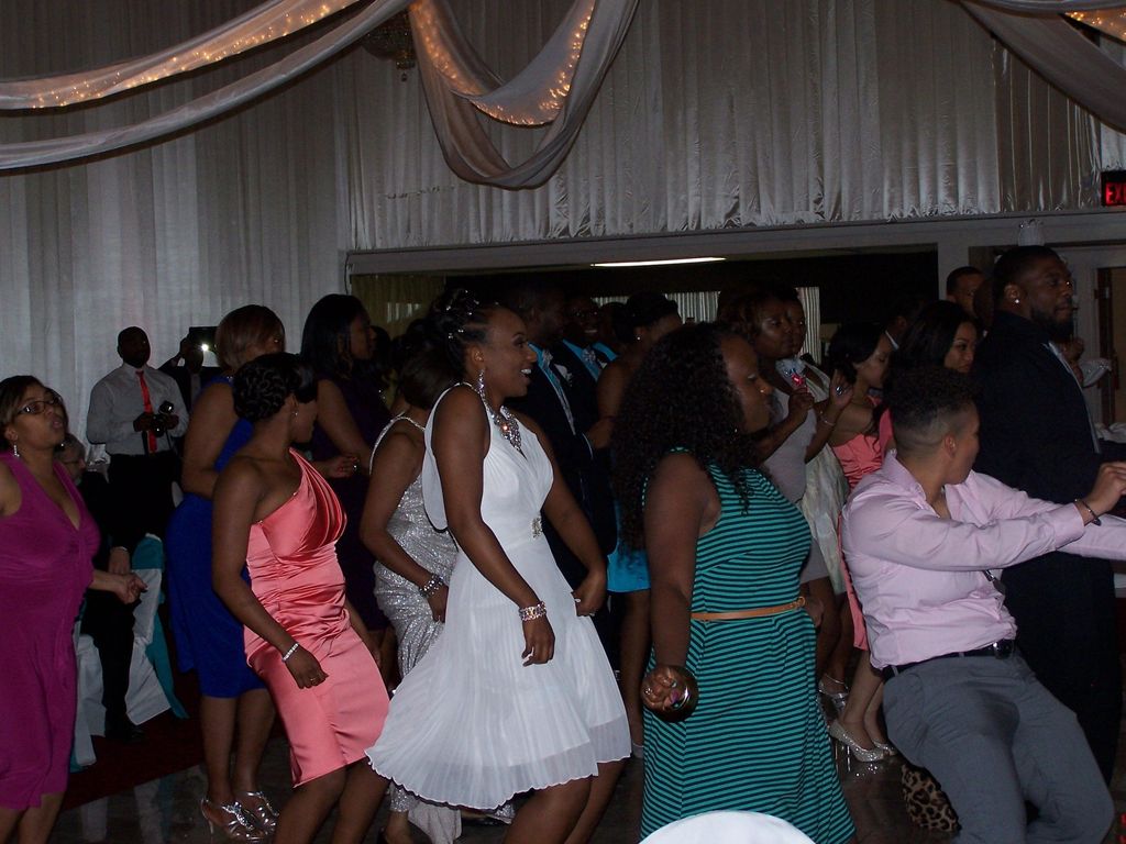 Bride and Her Court On the Floor