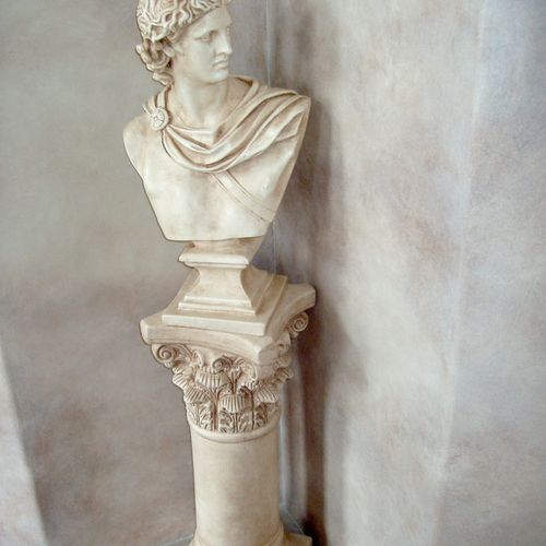 Classic Faux Painted Statue and Walls