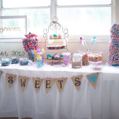 Candy table at wedding