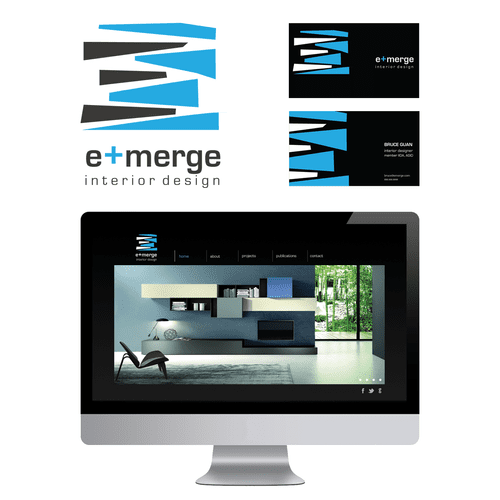 E+Merge Interior Design. Branding and website desi