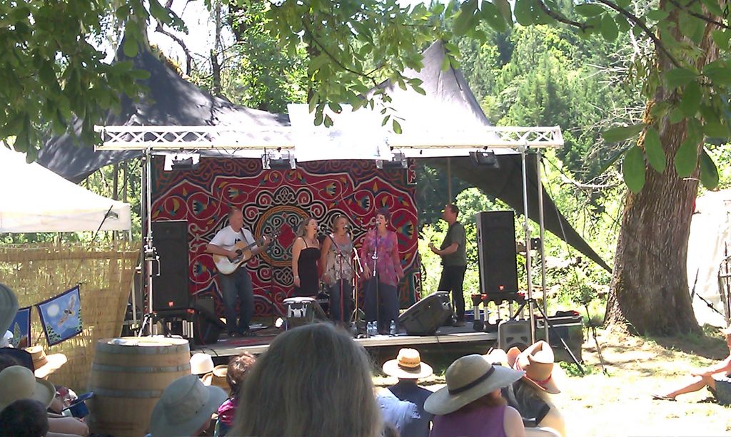 I'm on the left performing with Angel Band