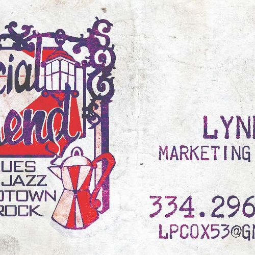 Business Card Design, added coloring and textured 