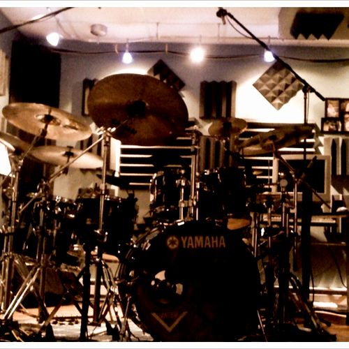 My drums set up in my studio.....