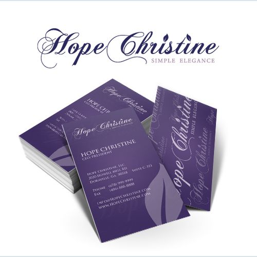 Hope Christine - Business Card Design