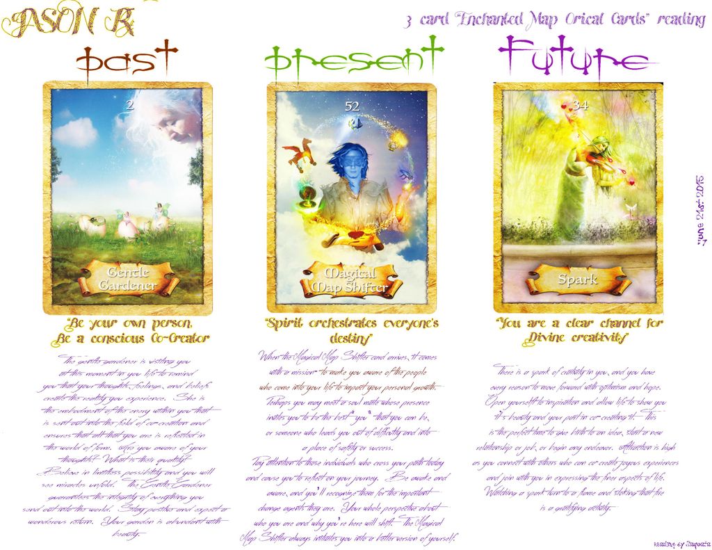 sample of digital 3 card reading