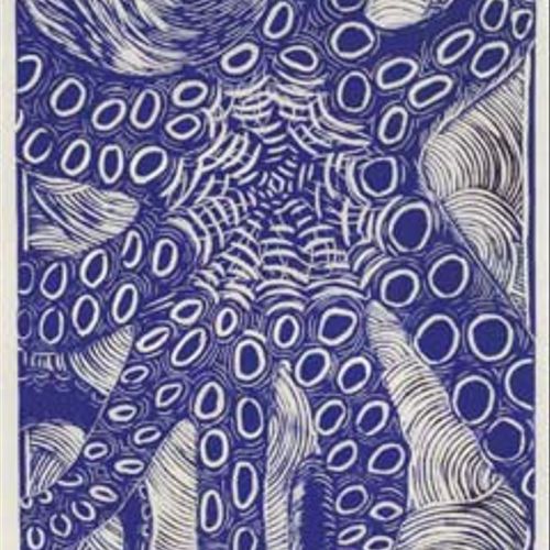 Henri the Octopus
16 x 36 
woodblock on paper