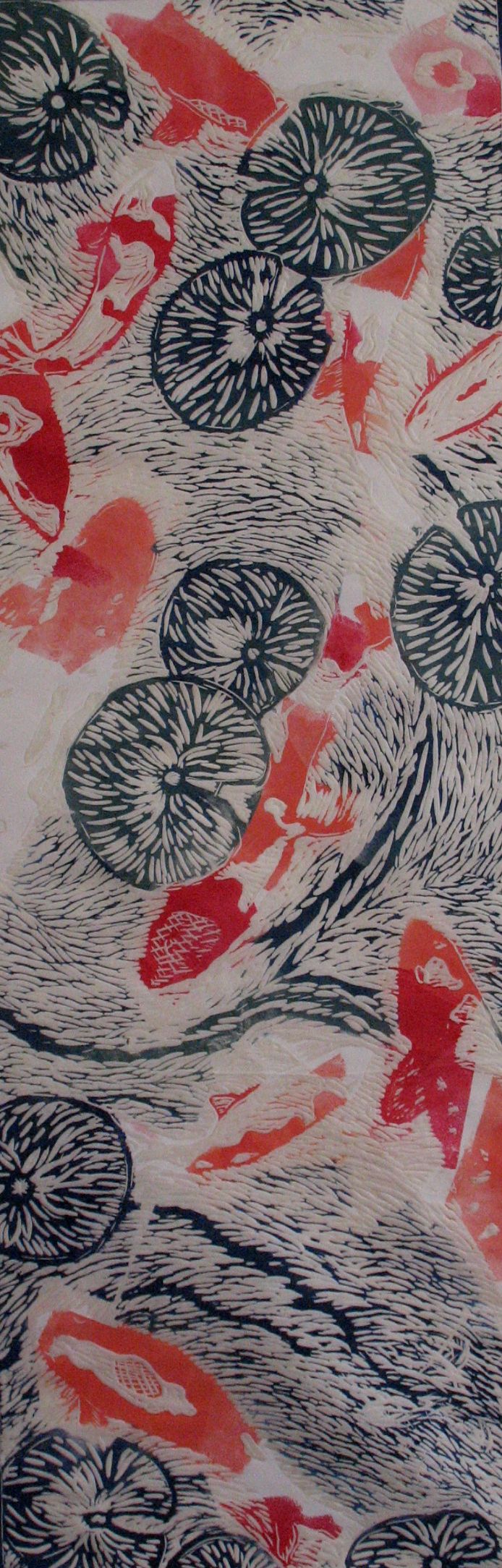 eleven koi
24 x 36
woodblock on paper