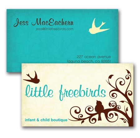 Little Freebirds Baby Boutique Business Cards