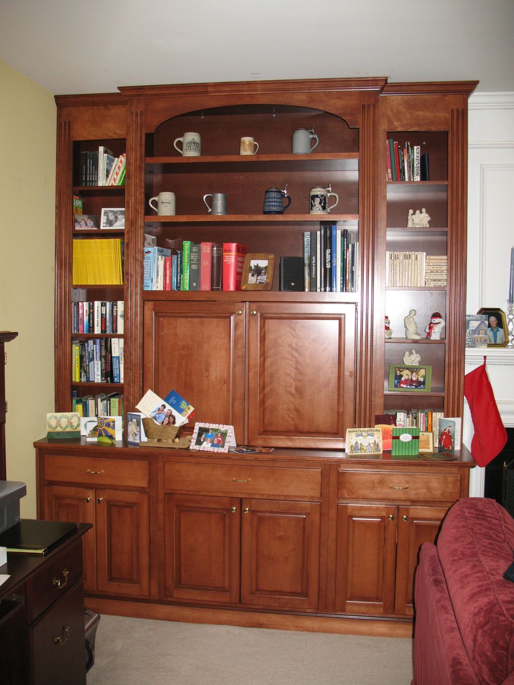 Mahogany bookshelves in Alpharetta GA