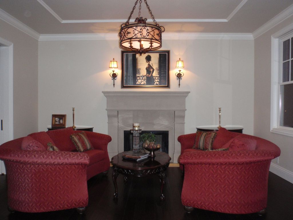 Fireplace mantels, over mantels, hearths