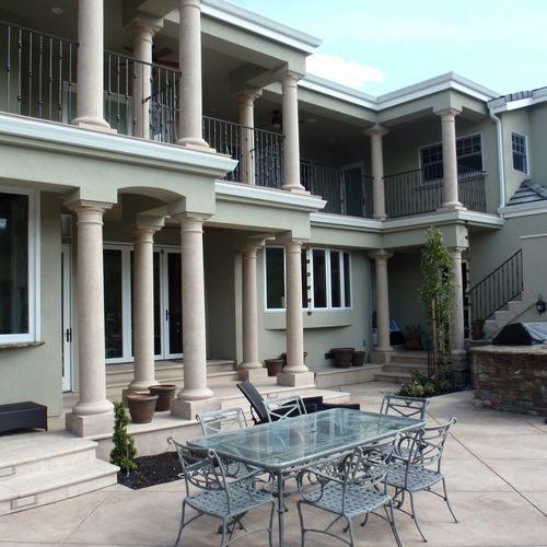 Columns, Balustrades, pool copping, steps