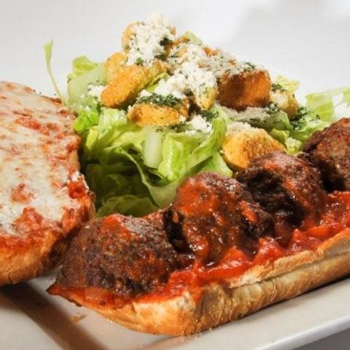 Meatball sandwhich. Choice of chicken, eggplant, a