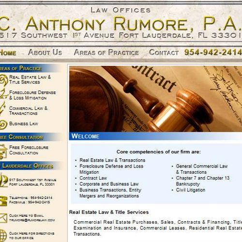 Lawyer in Fort Lauderdale FL - C. Anthony Rumore P