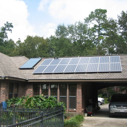Combine solar electric and solar water heating for