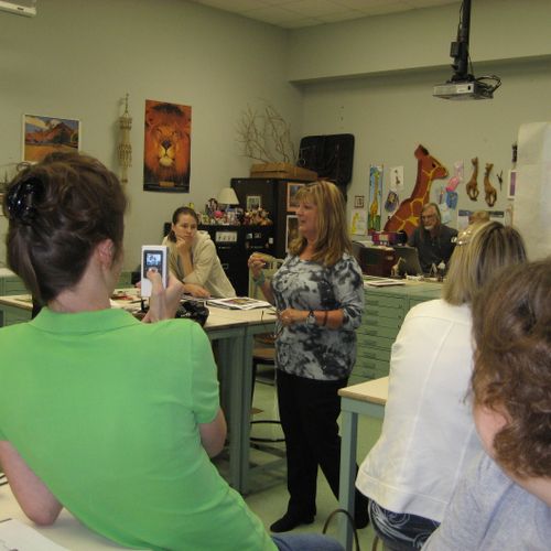 Dr. Joan Maresh Hansen presenting aback-to-school 
