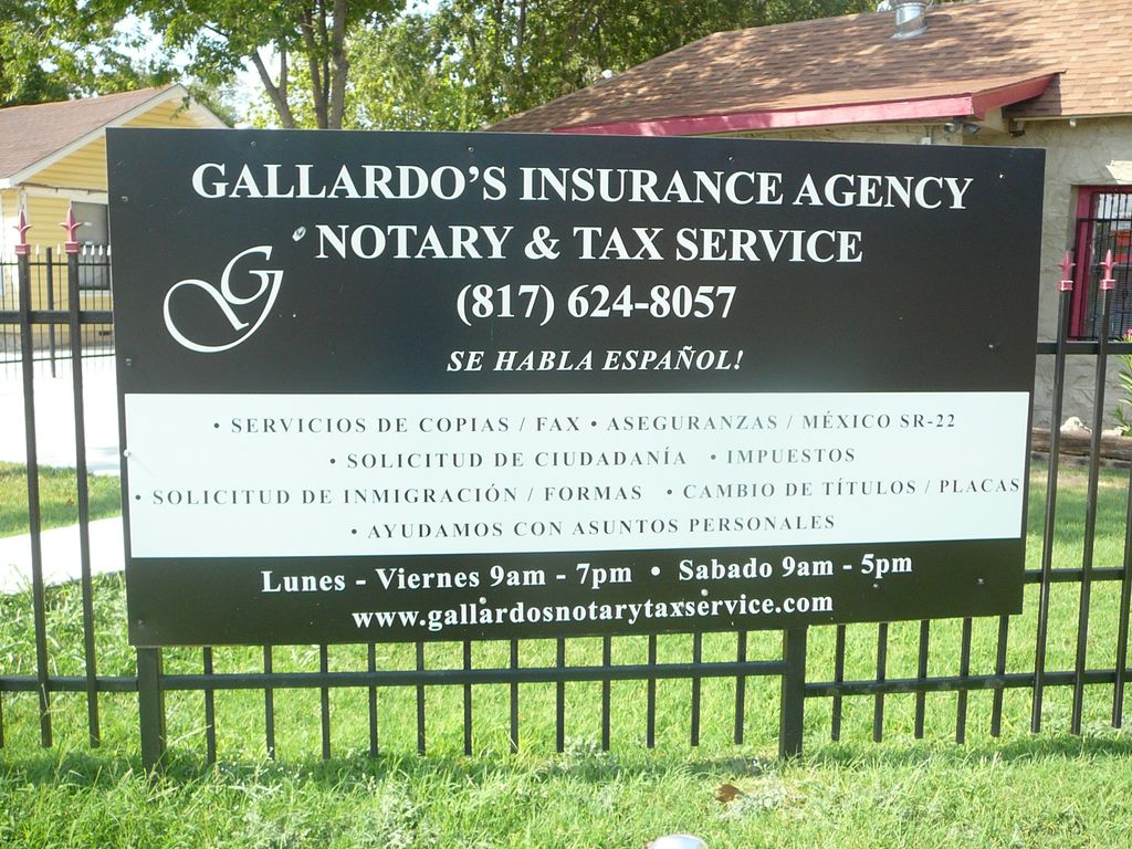 Gallardos Insurance Agency Notary & Tax Service