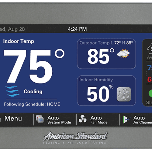 WiFi Thermostats available. 7 day forecast, home s