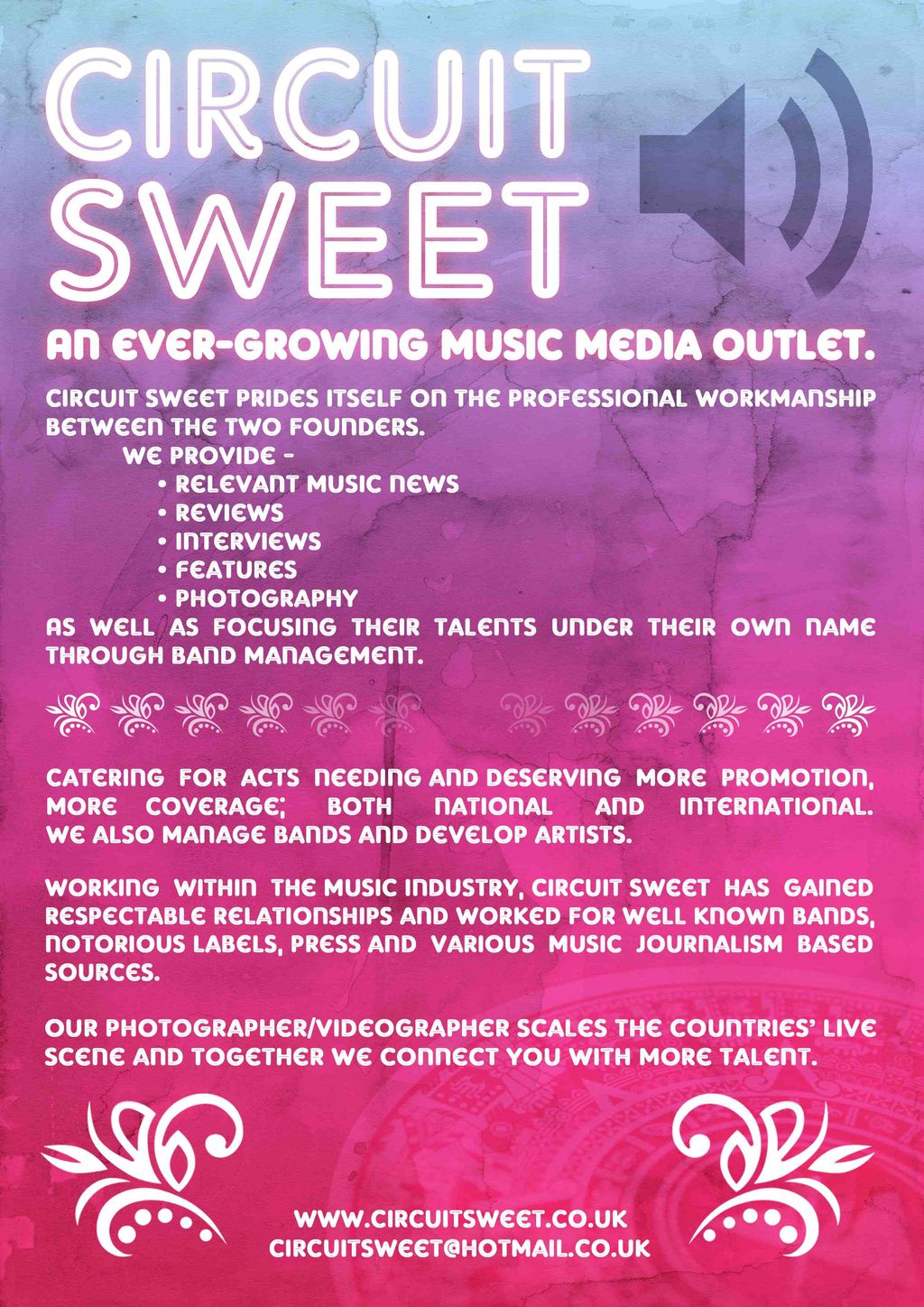 Promotional design for Circuit Sweet
