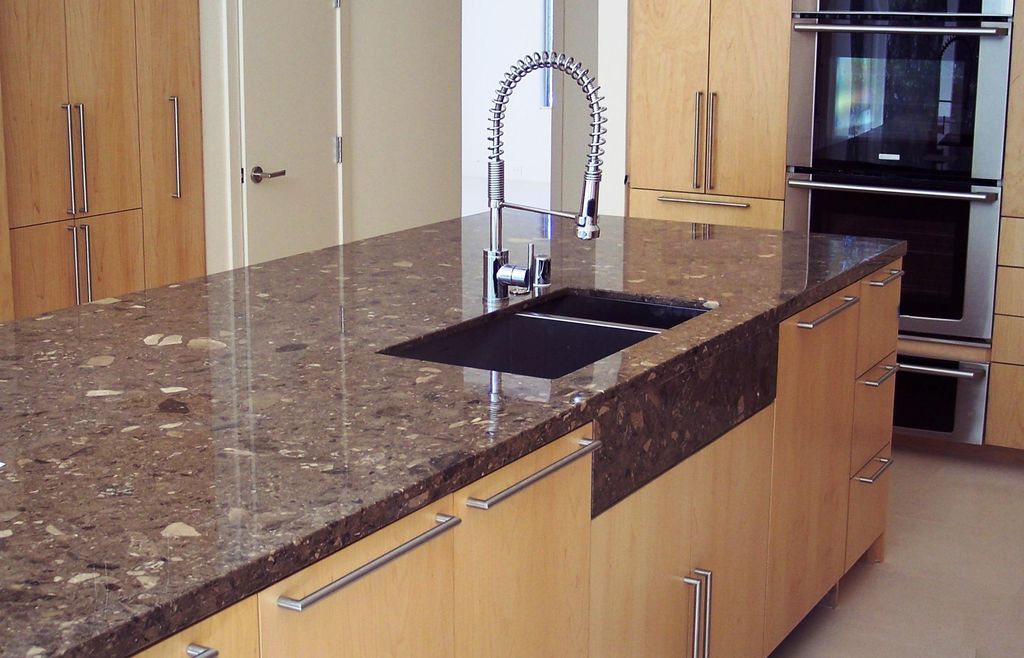 Marble Countertops with Custom Sink Design